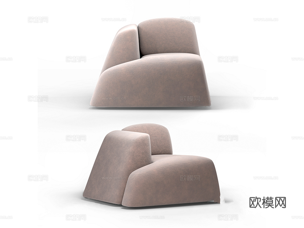 Siori 沙发单人位3d模型下载（渲染图2）