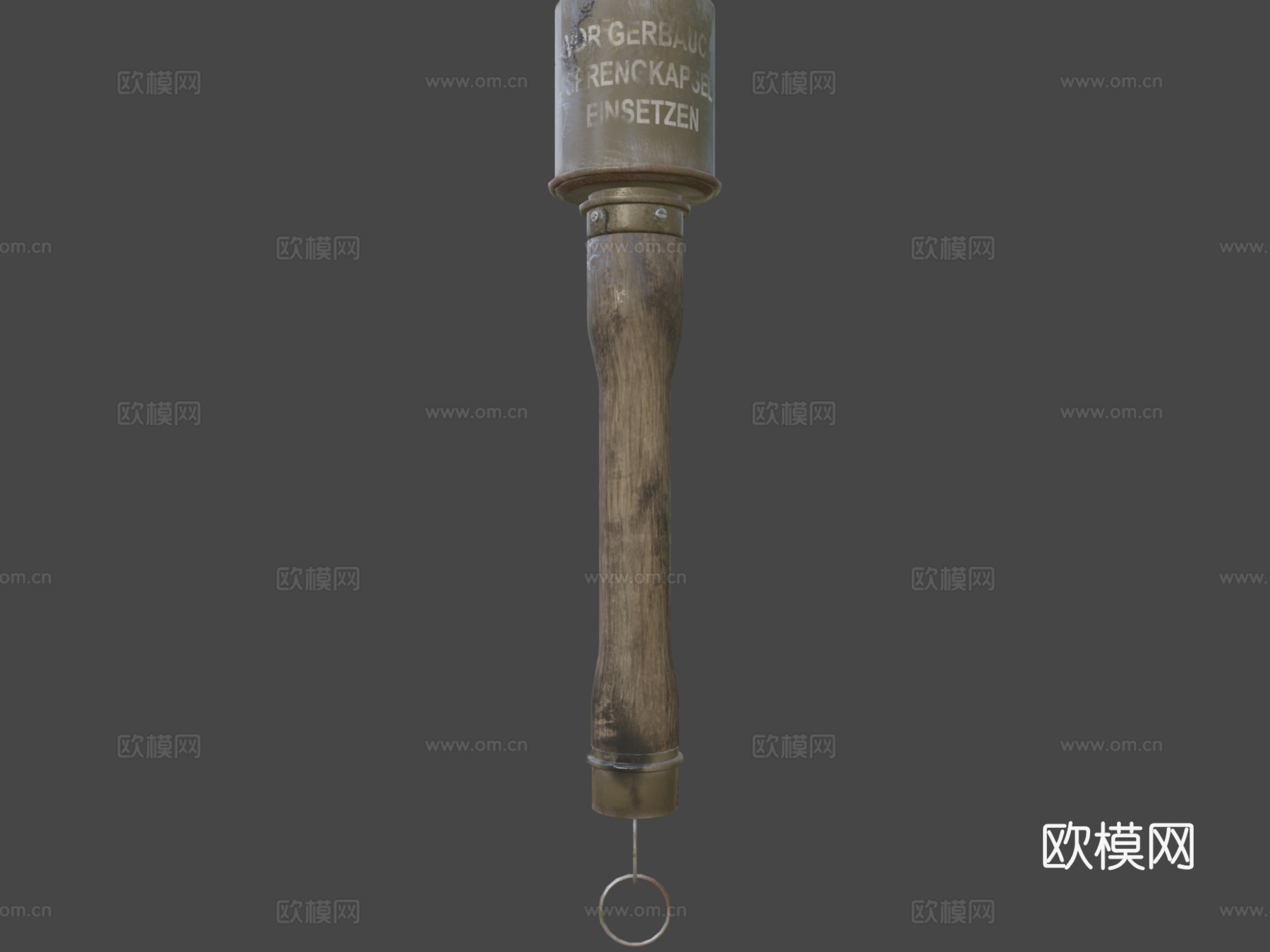 木柄手榴弹243d模型下载（渲染图8）