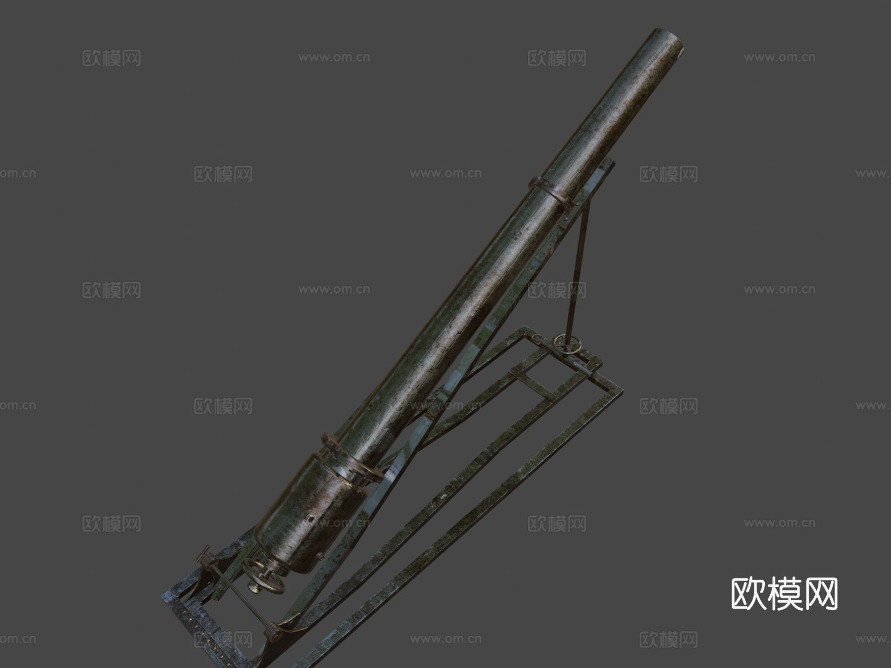 毫米战壕迫击炮3d模型下载（渲染图8）