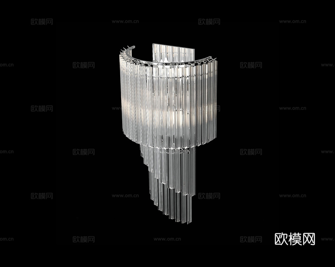 Cloyd 轻奢壁灯3d模型下载（渲染图2）