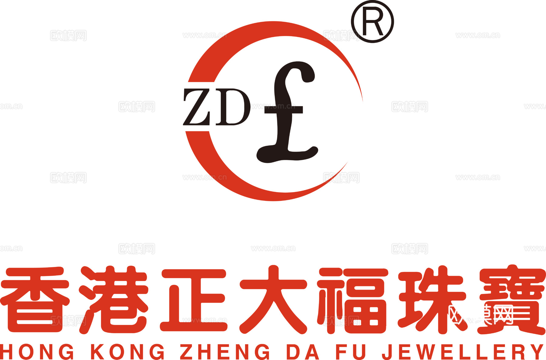 香港正大福珠宝，黄金珠宝logo