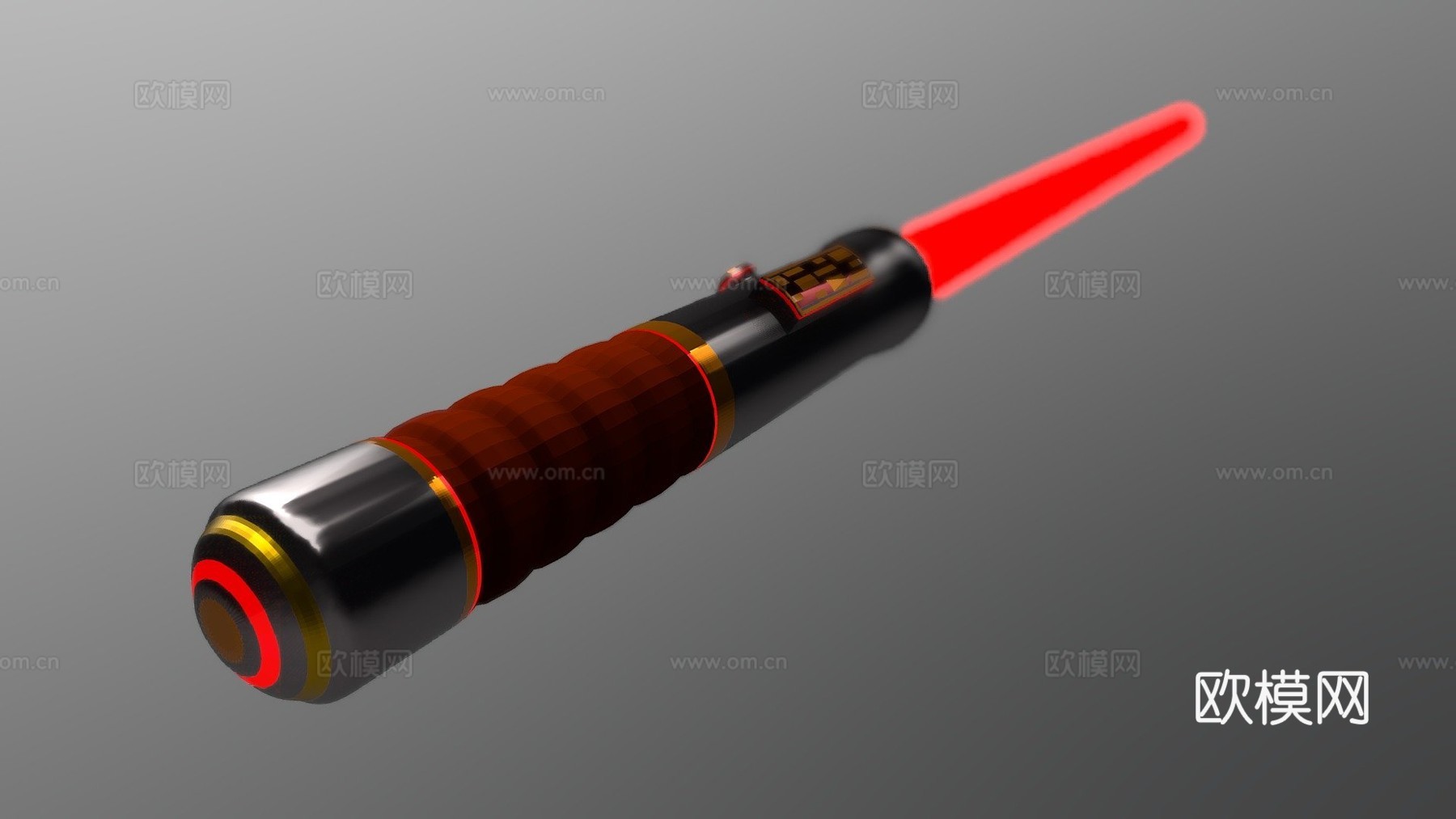 红色光剑3d模型下载（渲染图1）