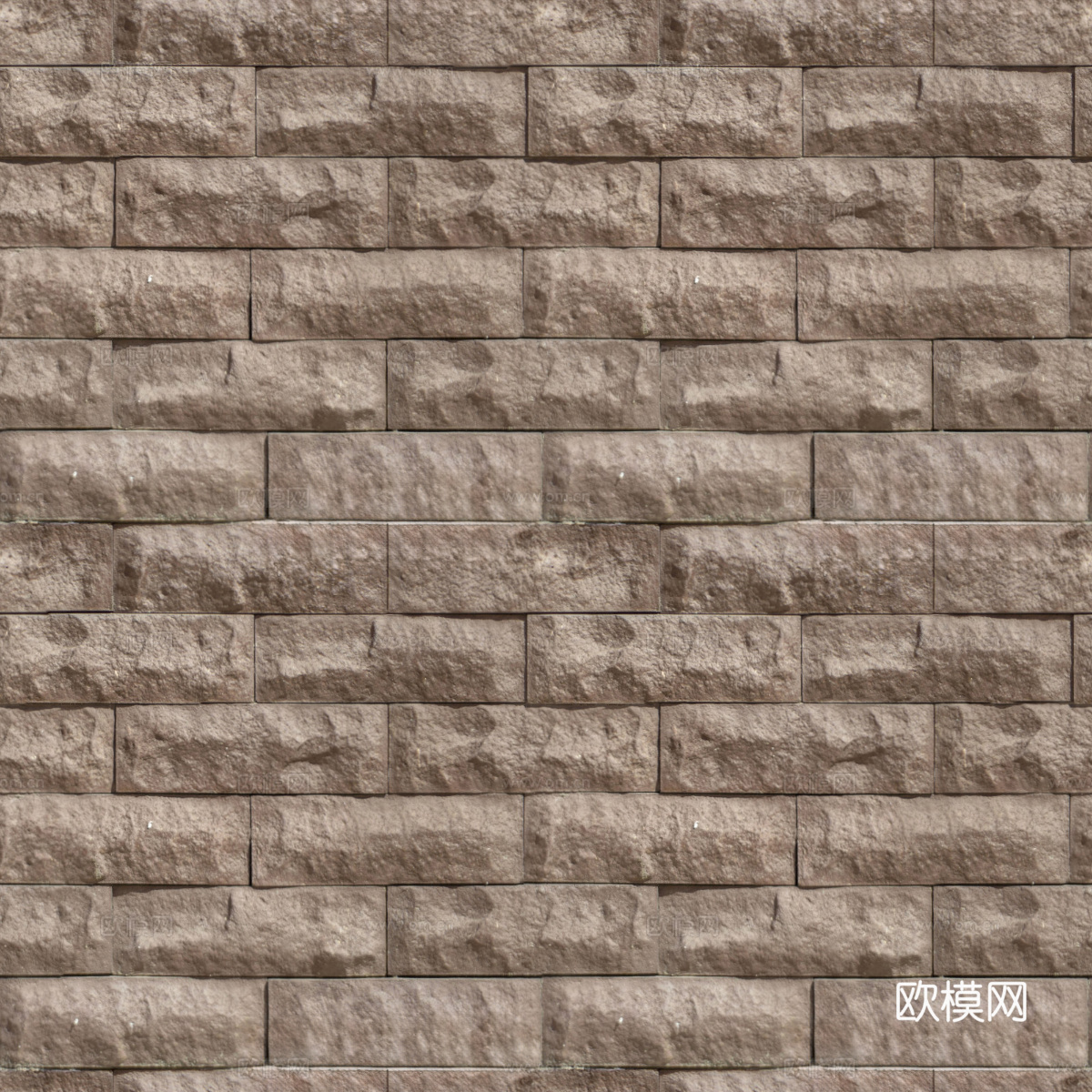 规则矩形形态干垒石，毛石墙面54