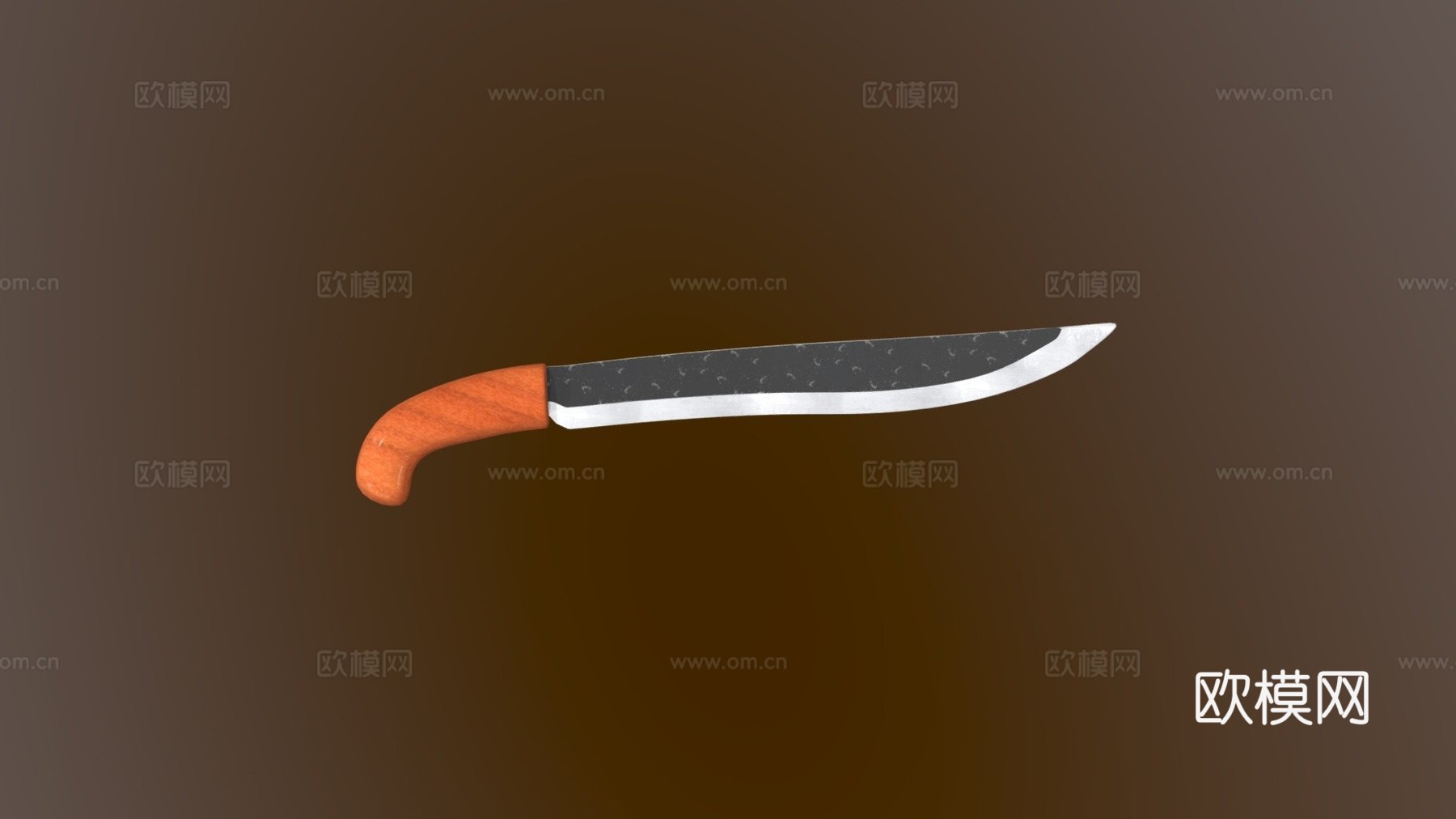 戈洛克砍刀3d模型下载（渲染图1）