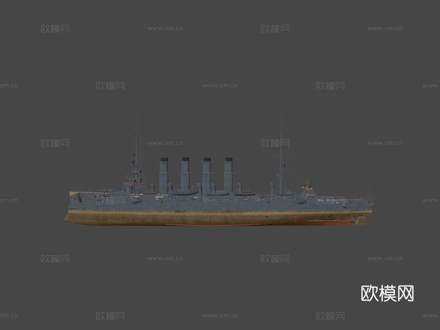 瓦良格号3d模型下载（渲染图6）