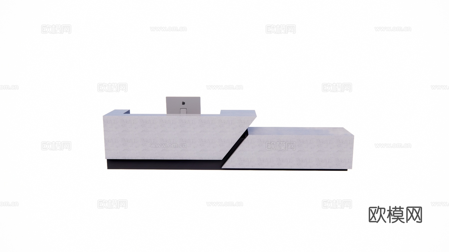 前台 办公 工位 电脑 展厅 办公室 前台接待su模型