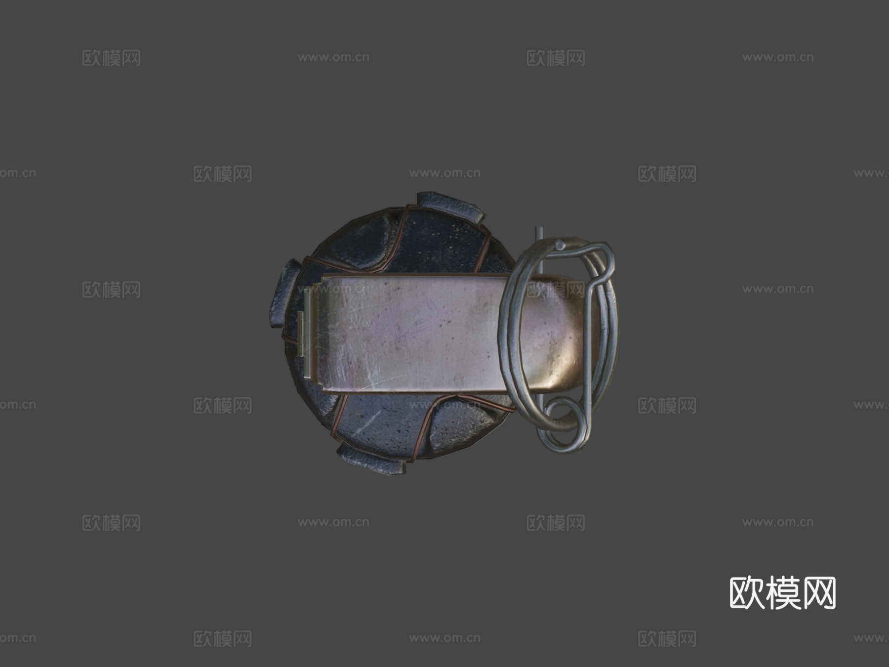 M43破片手榴弹3d模型下载（渲染图6）