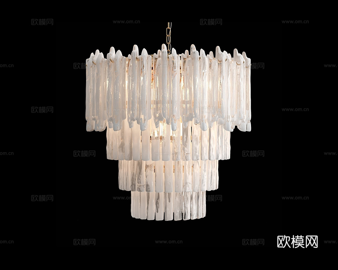 Cloyd 轻奢吊灯3d模型下载（渲染图1）