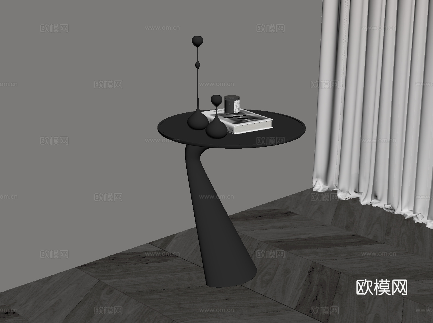 现代边几 异形边几su模型