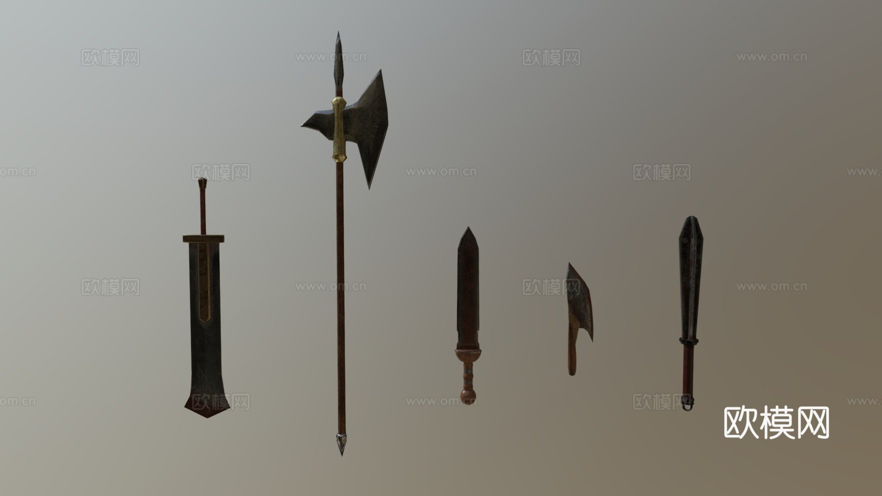 武器阵容3d模型下载（渲染图1）