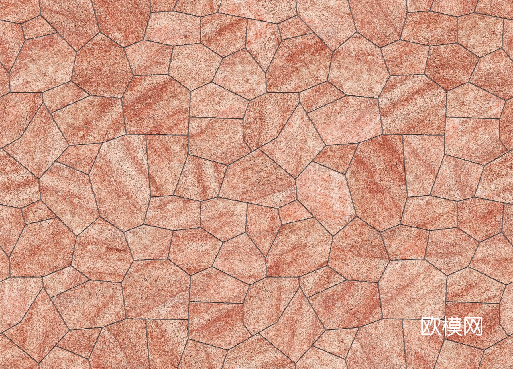 红色砂岩毛石-多边形毛石-破冰纹毛石39