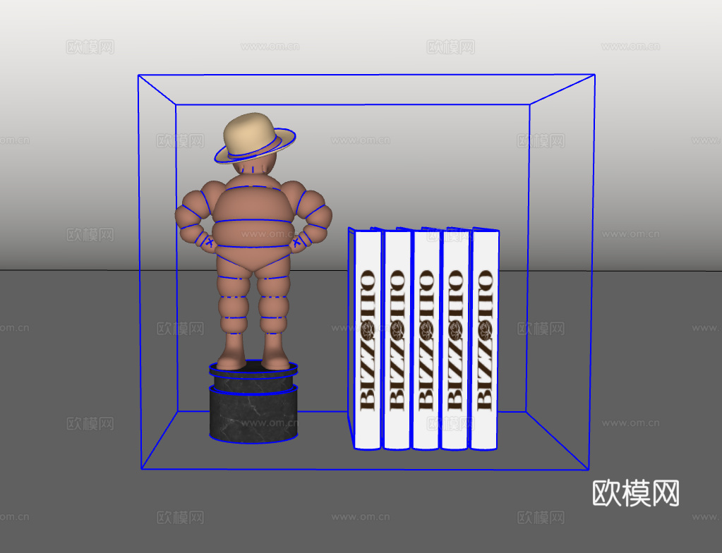 摆件组合su模型下载（渲染图2）