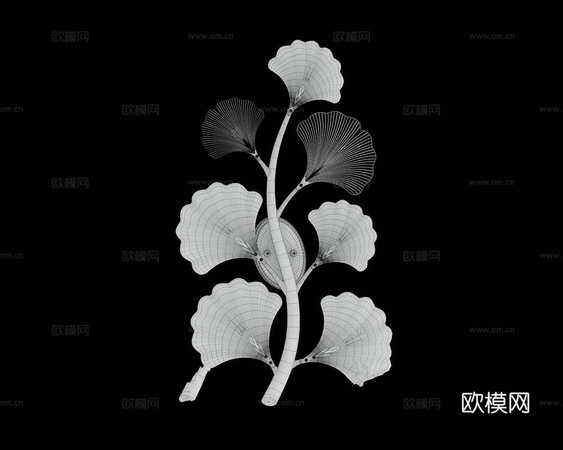 Cloyd 轻奢叶子壁灯3d模型下载（渲染图3）