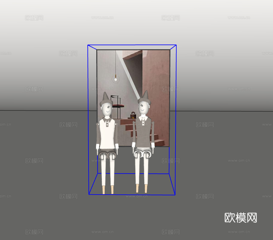 摆件组合su模型