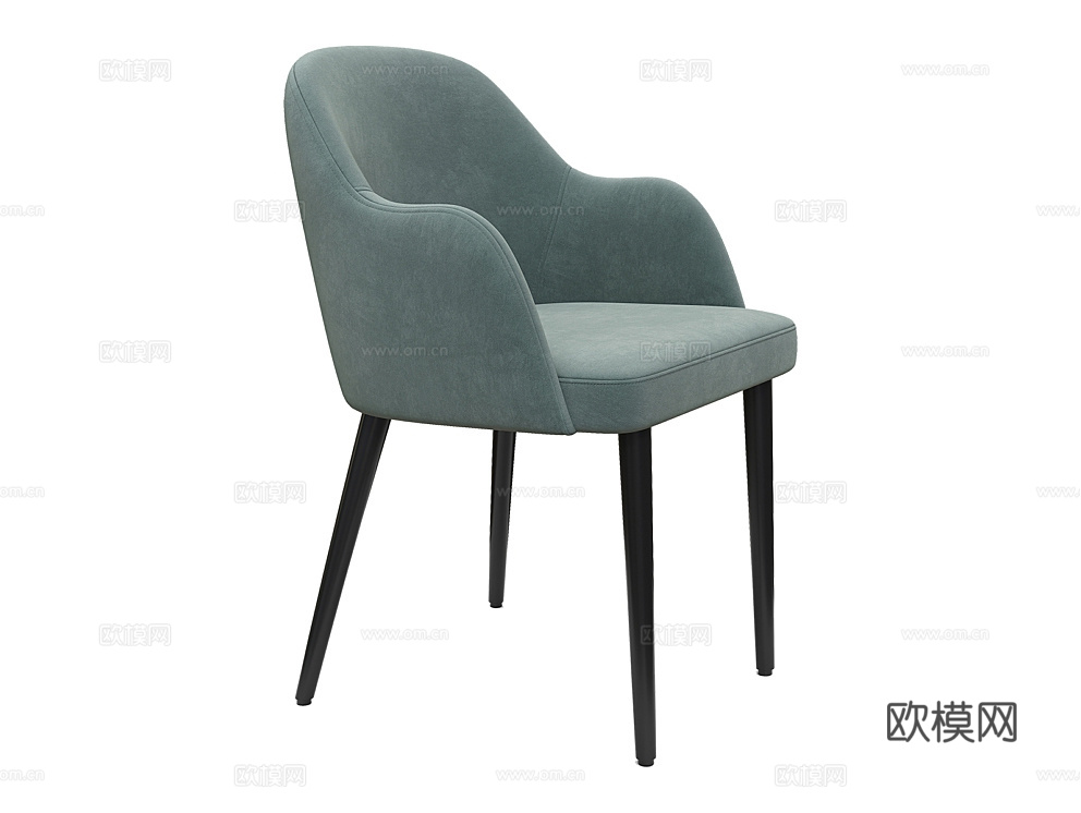 MEBELFORM 绿色餐椅3d模型下载（渲染图1）