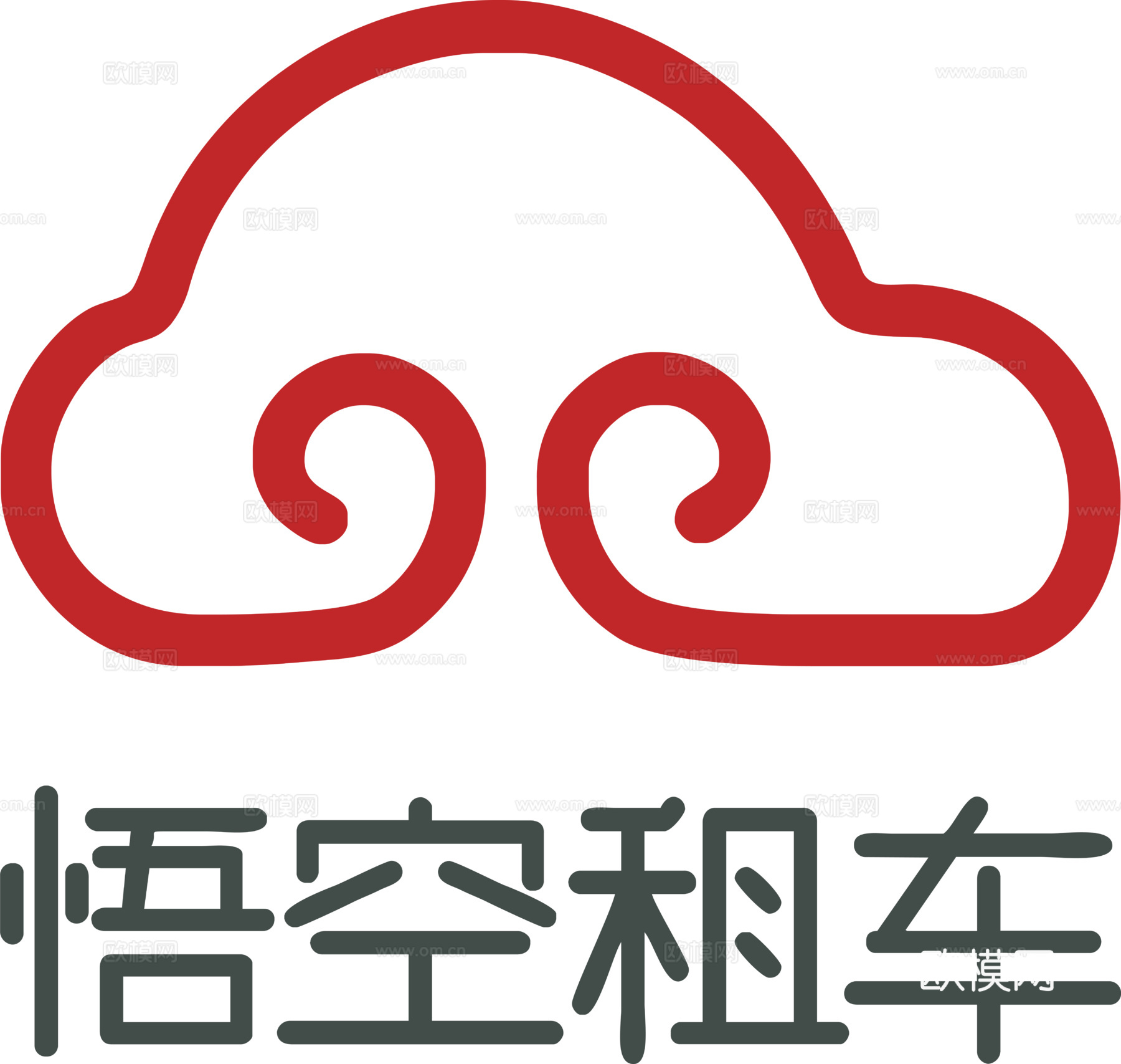 悟空租车，打车租车logo