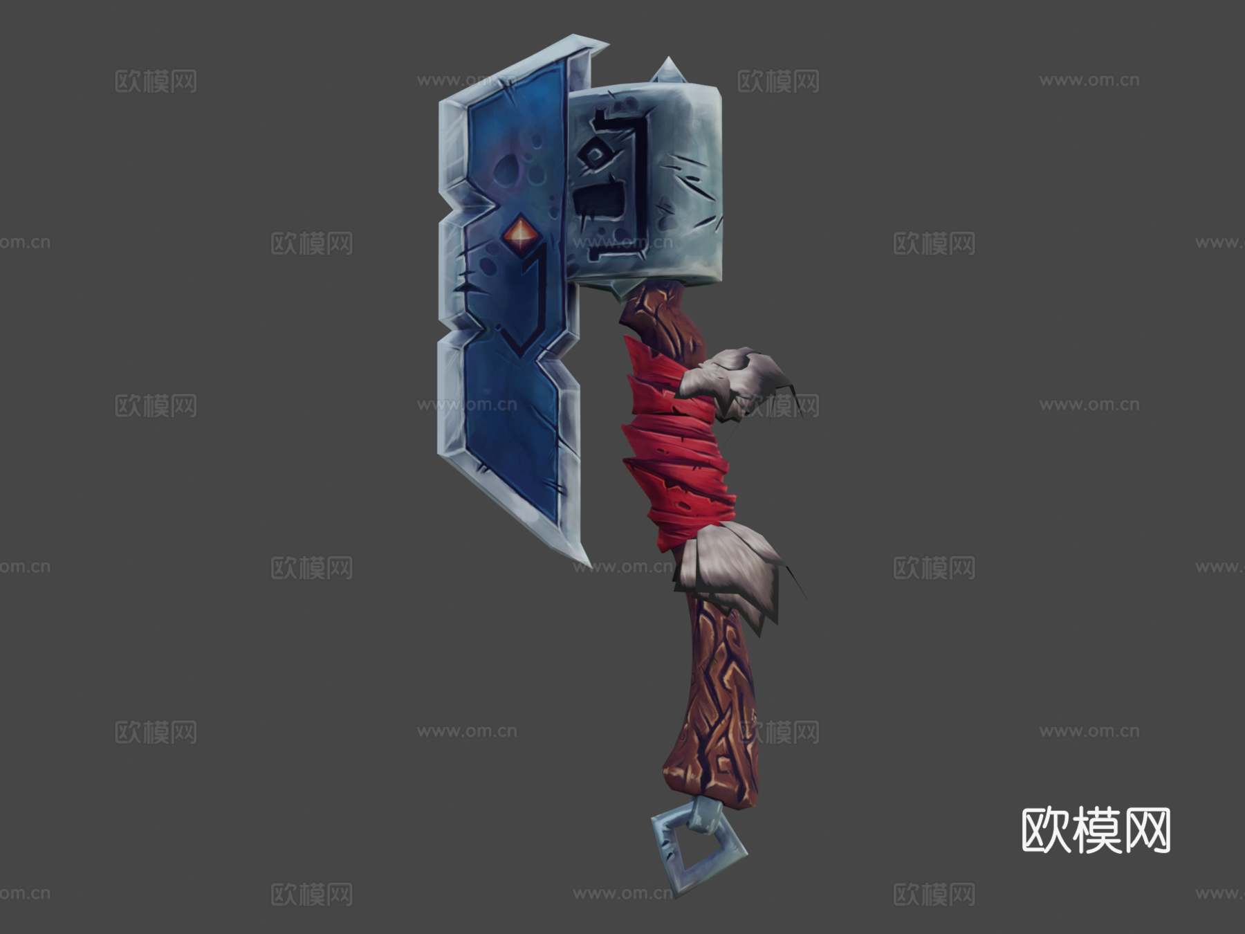 手绘战斧3d模型下载（渲染图7）