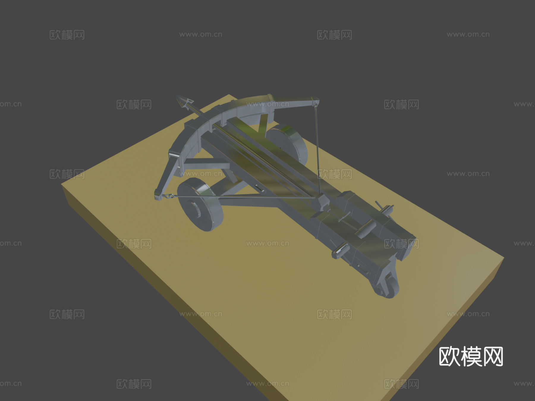 弩炮3d模型下载（渲染图8）