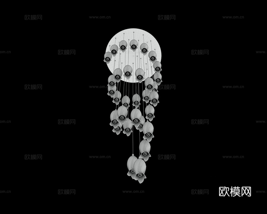 Cloyd 轻奢装饰灯 吸顶灯3d模型下载（渲染图4）