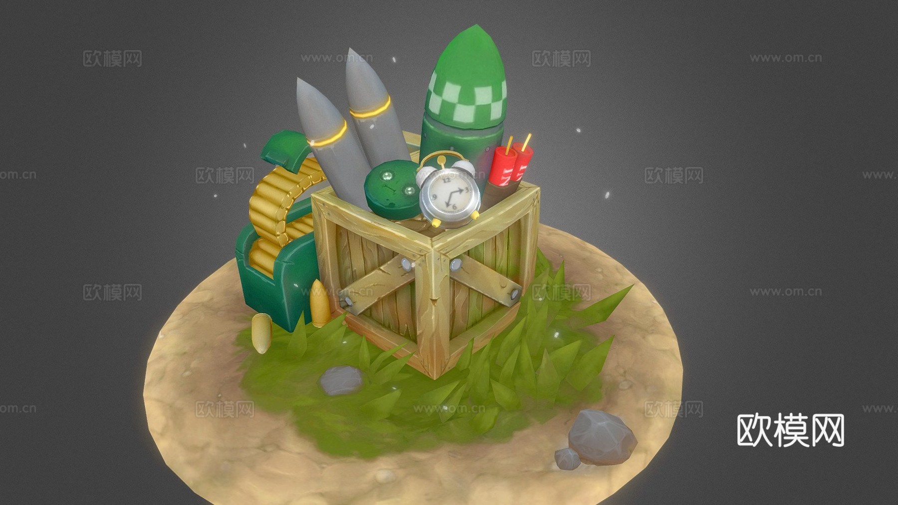 弹药箱3d模型下载（渲染图1）