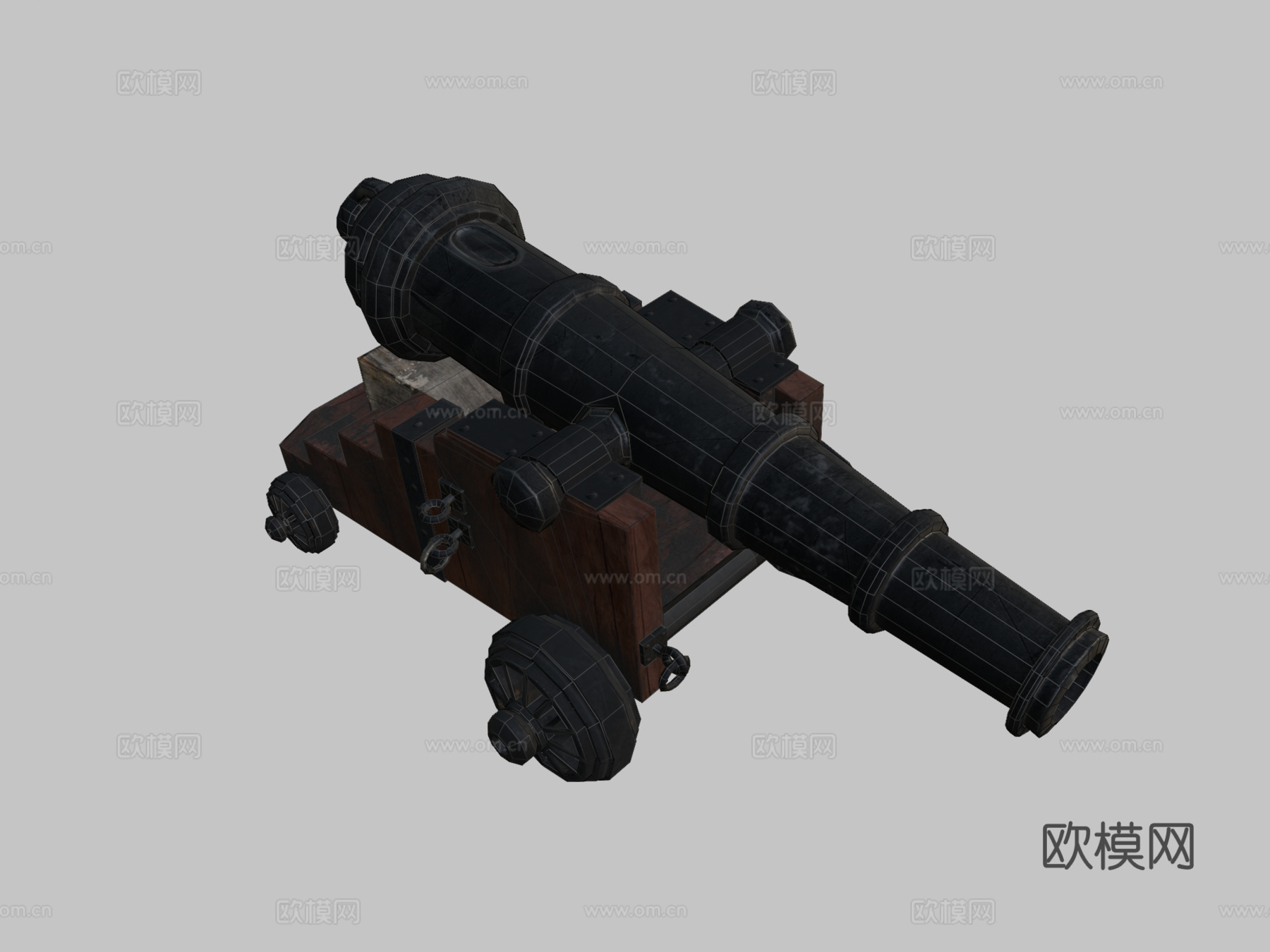 海军炮3d模型下载（渲染图2）