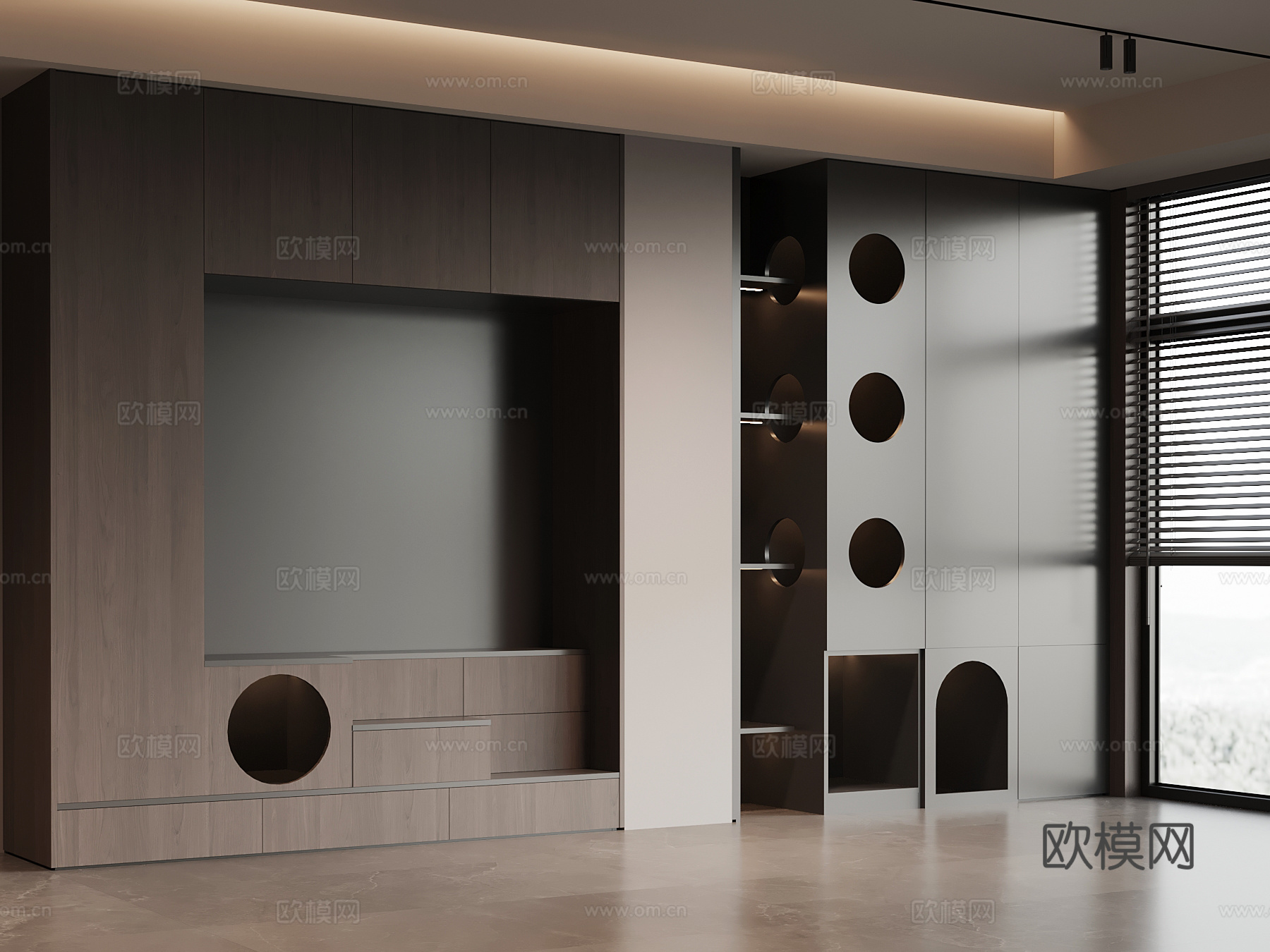 现代意式宠物柜 猫爬架su模型