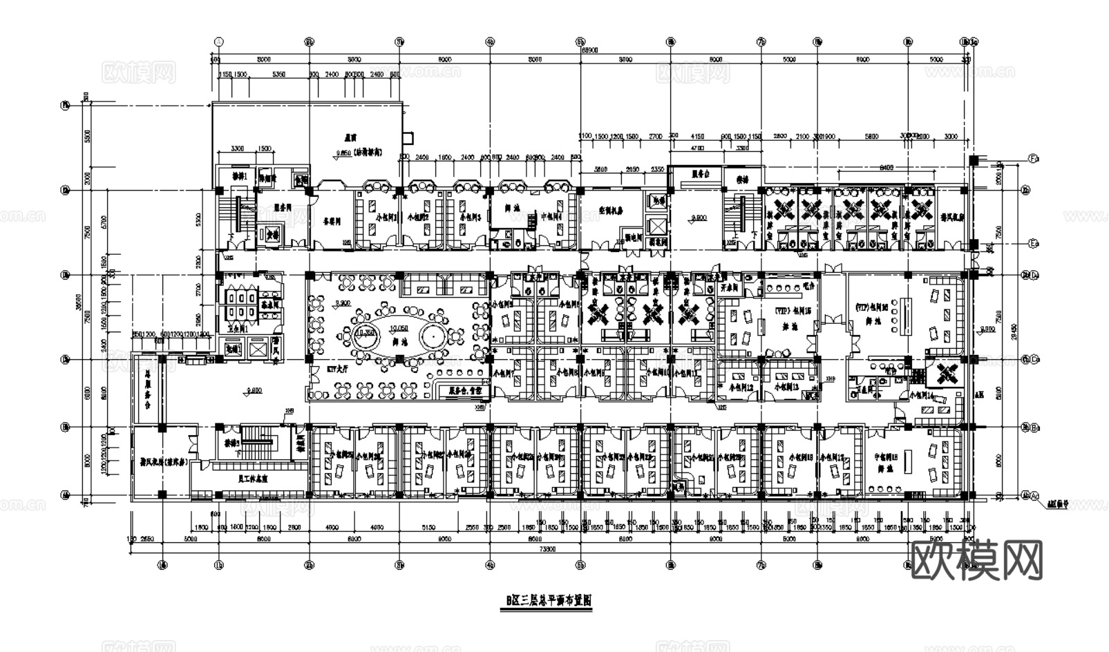 11套KTV娱乐空间室内CAD施工图最新整理合集cad施工图