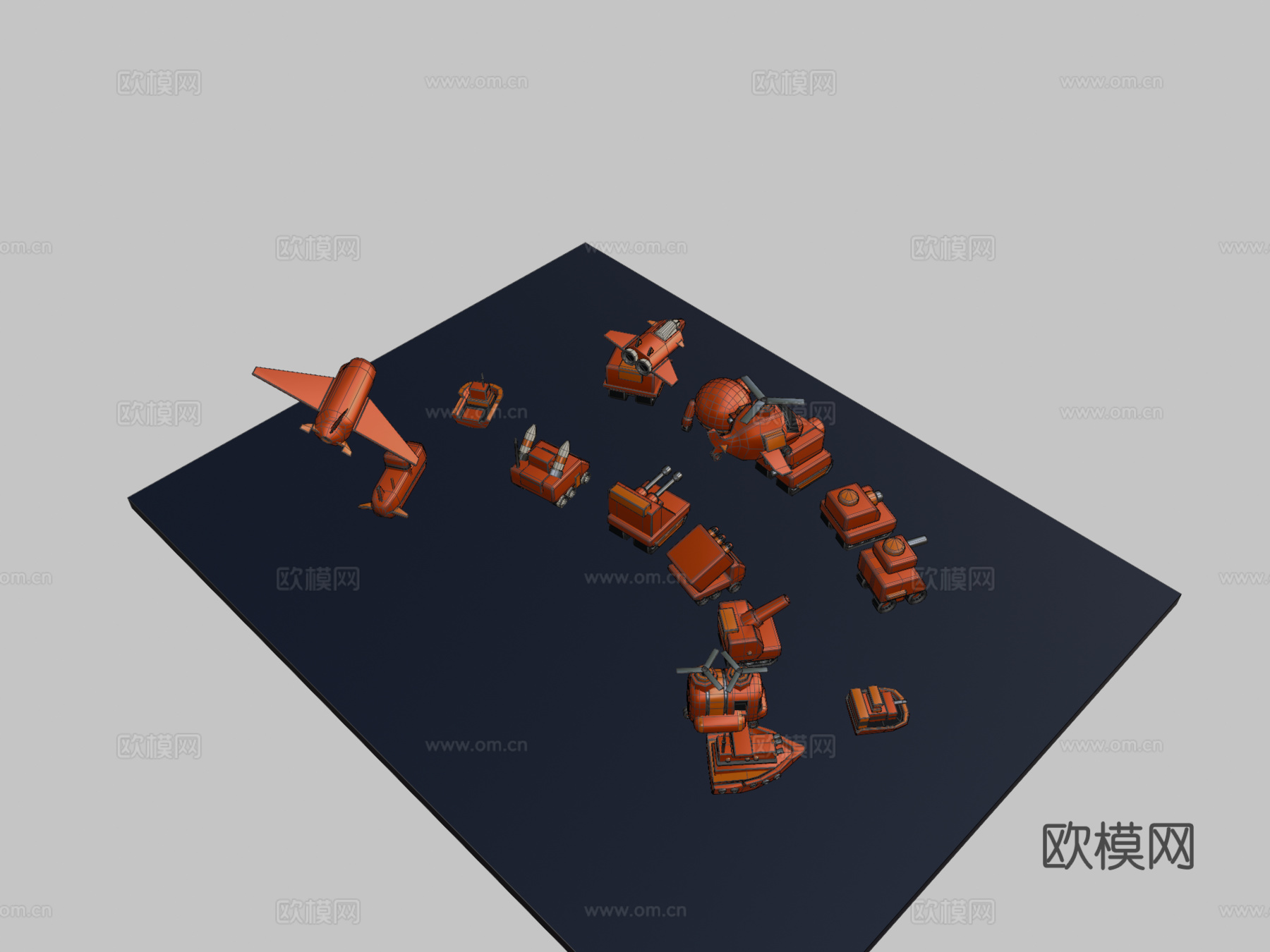 高级战争橙星军团3d模型下载（渲染图2）