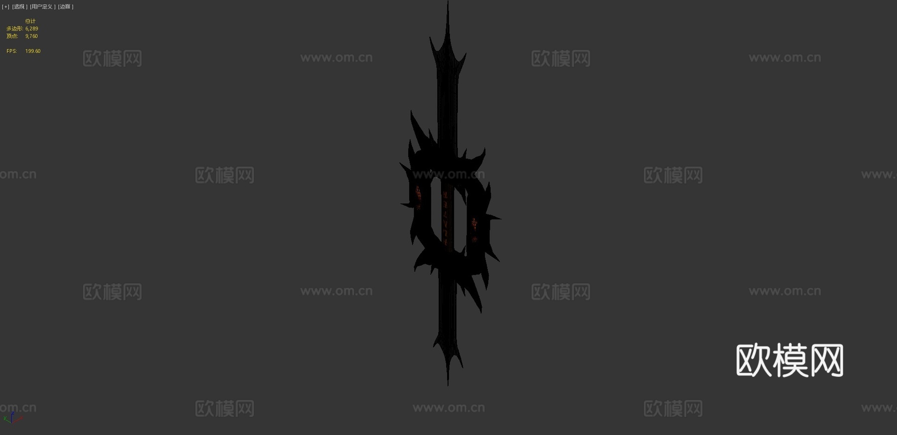 双面刃3d模型下载（渲染图4）