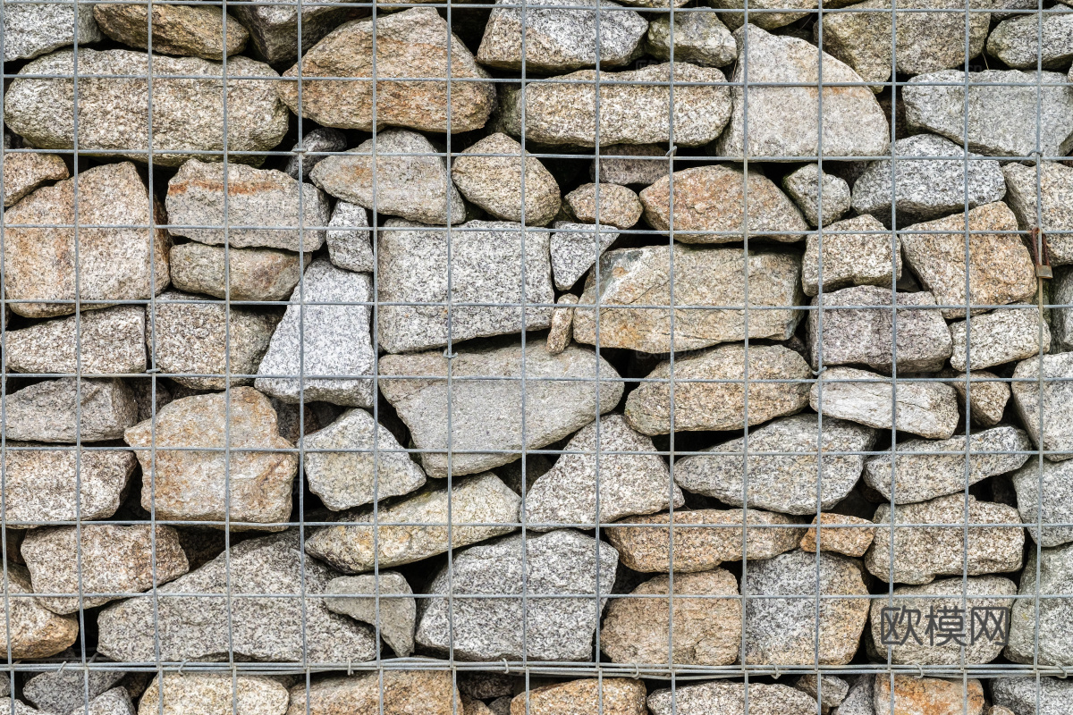 金属石笼墙贴图