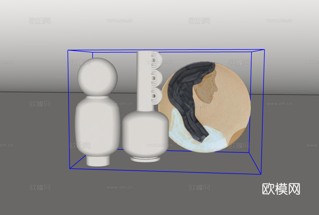 摆件组合su模型