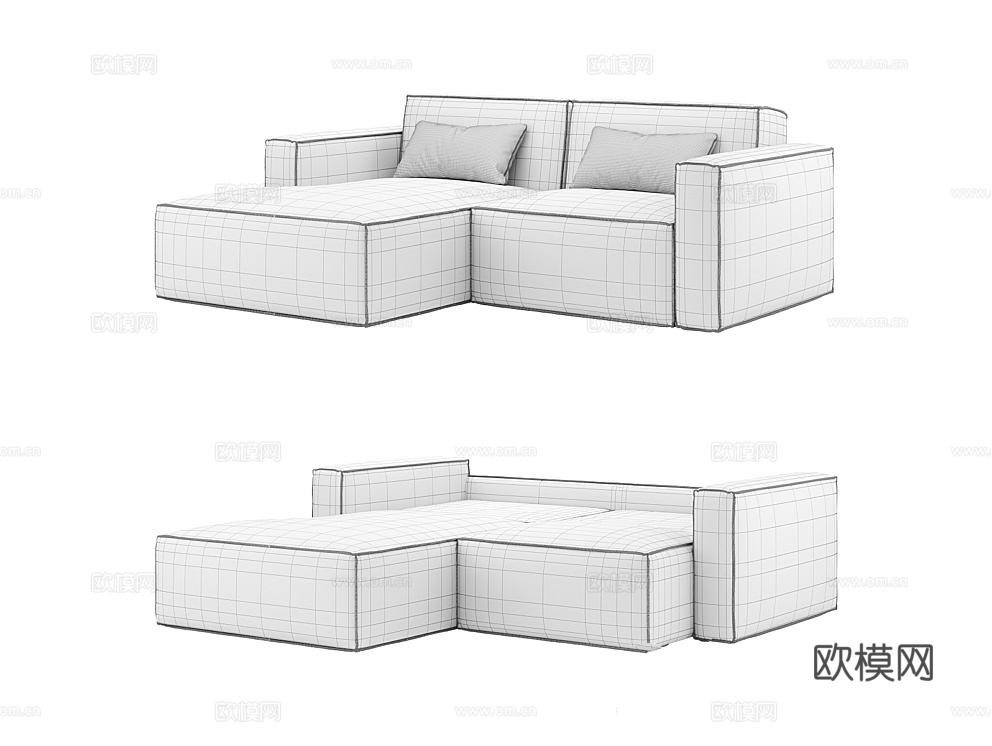 MEBELFORM 双人沙发 沙发床3d模型下载（渲染图5）