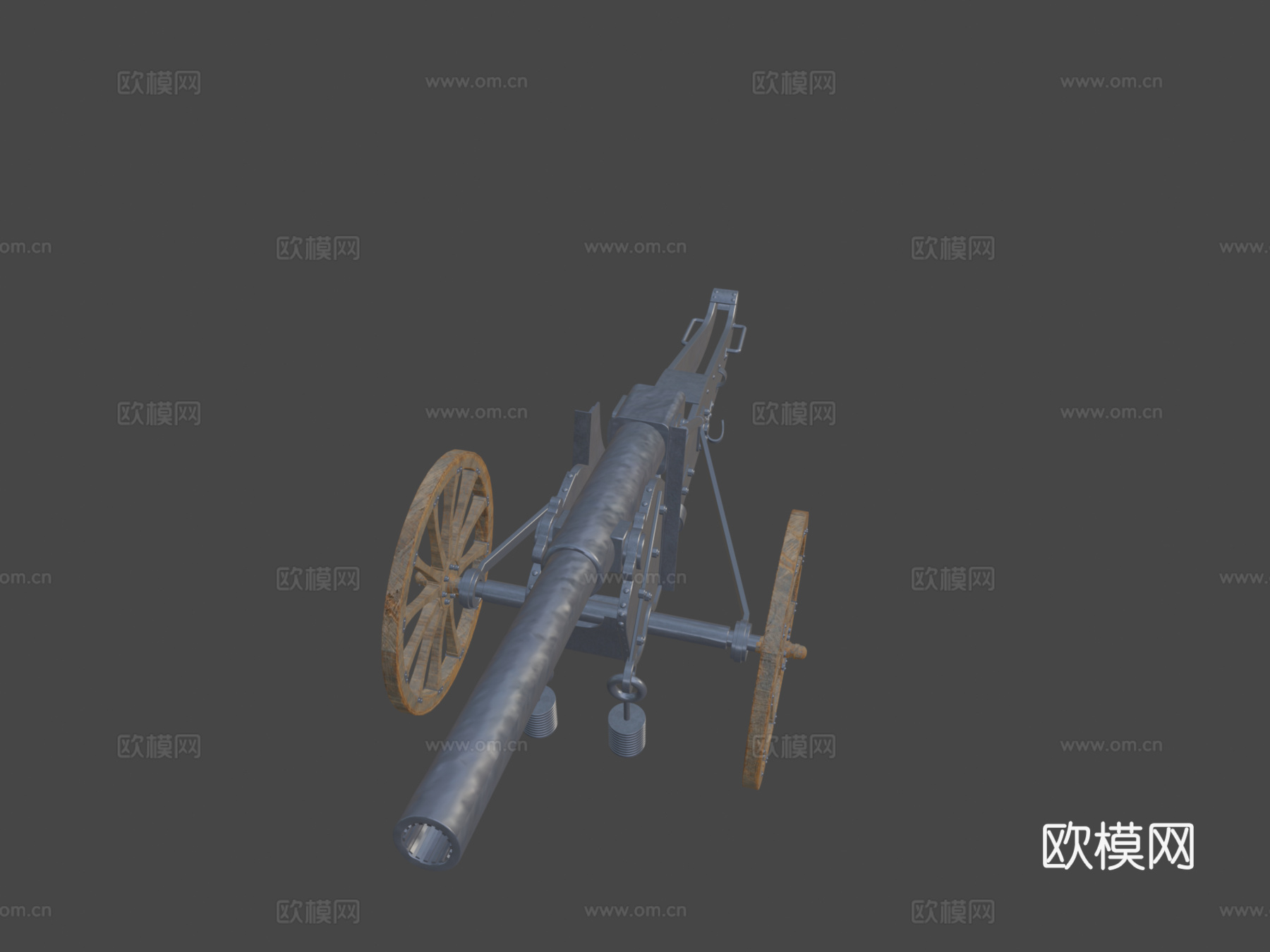 克虏伯75毫米1880型3d模型下载（渲染图8）