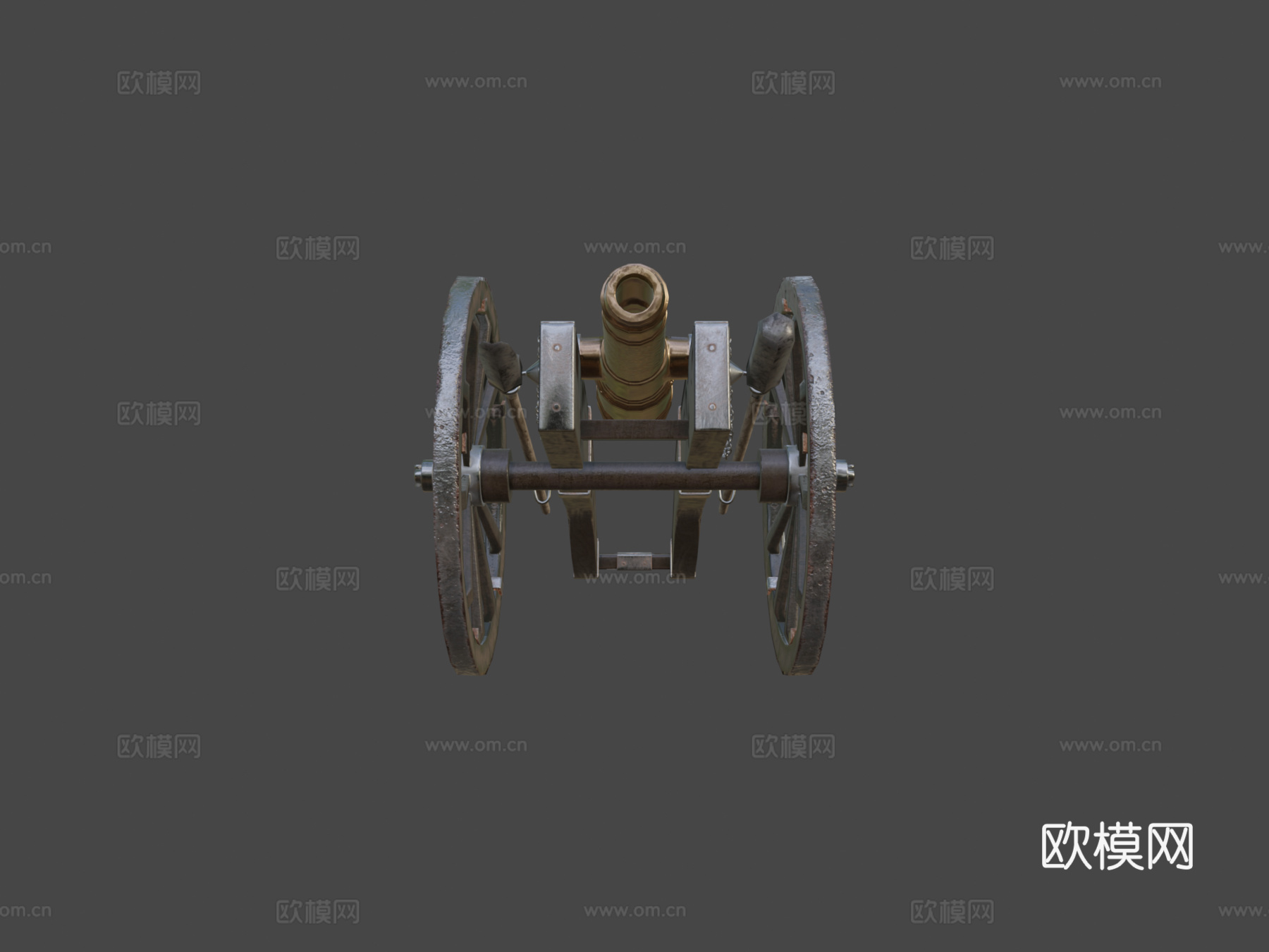 低多边形炮3d模型下载（渲染图5）