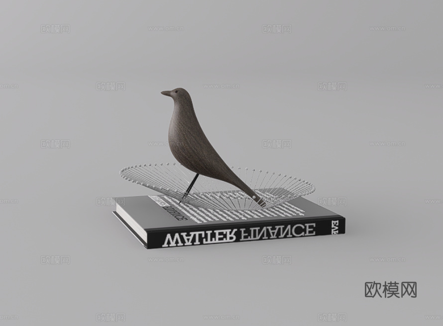 摆件组合su模型下载（渲染图1）