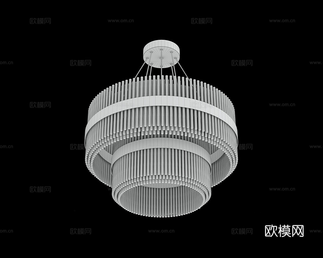 Cloyd 轻奢吊灯3d模型下载（渲染图3）