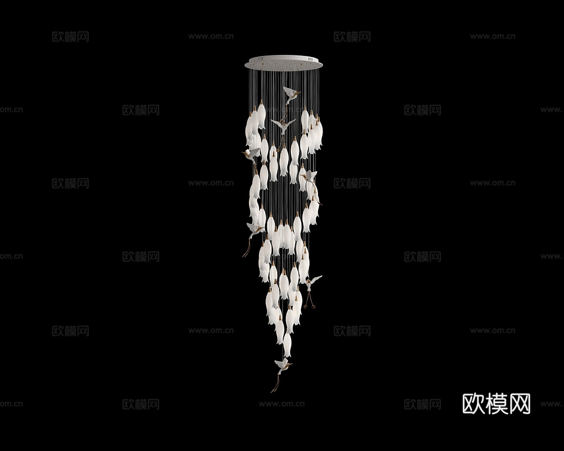 Cloyd 轻奢装饰灯 吸顶灯3d模型下载（渲染图3）