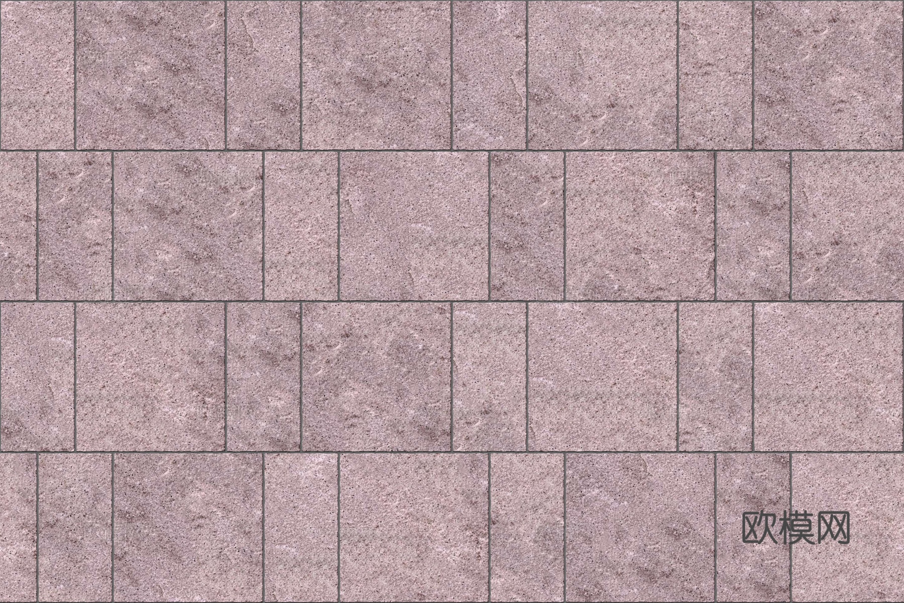 暗红色红色砂岩石板-宽窄间隔错缝35