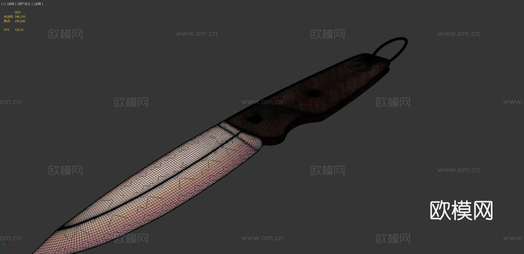 折叠刀3d模型下载（渲染图4）