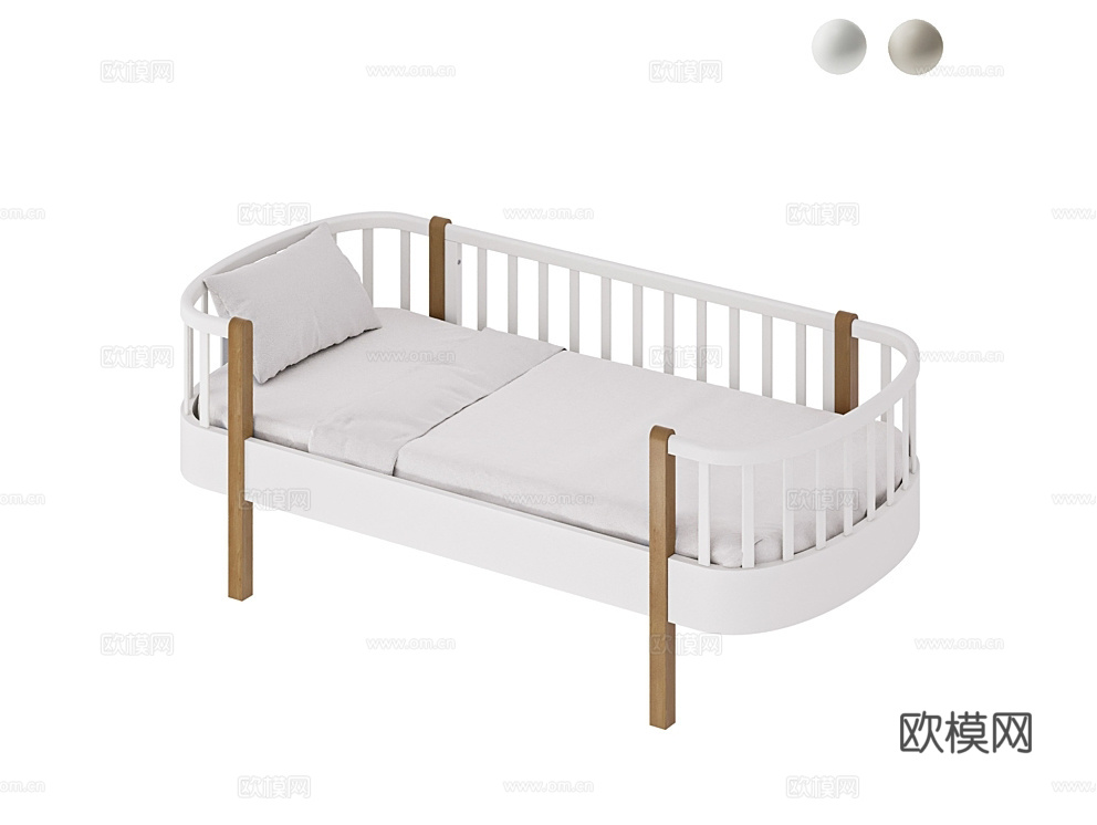 Ellipsefurniture 婴儿床3d模型下载（渲染图1）