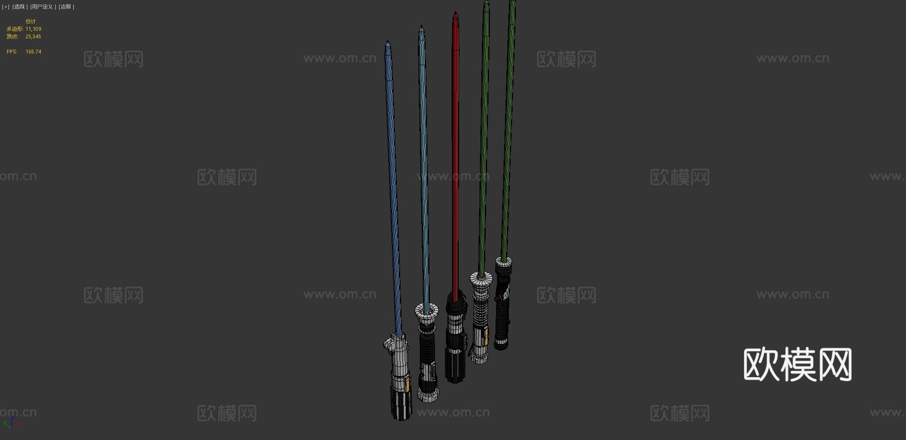 光剑套装星球大战3d模型下载（渲染图4）