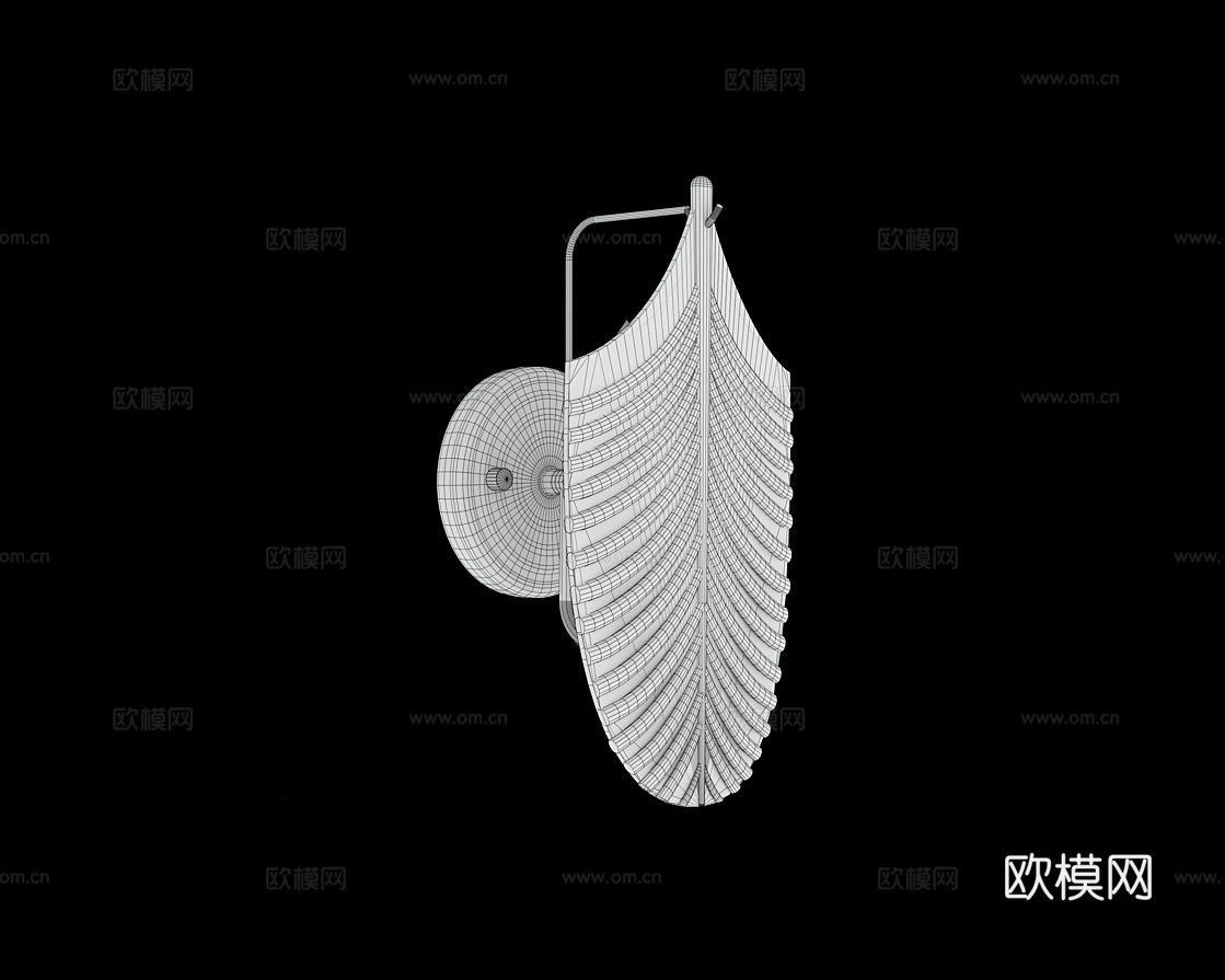 Cloyd 轻奢叶子壁灯3d模型下载（渲染图3）