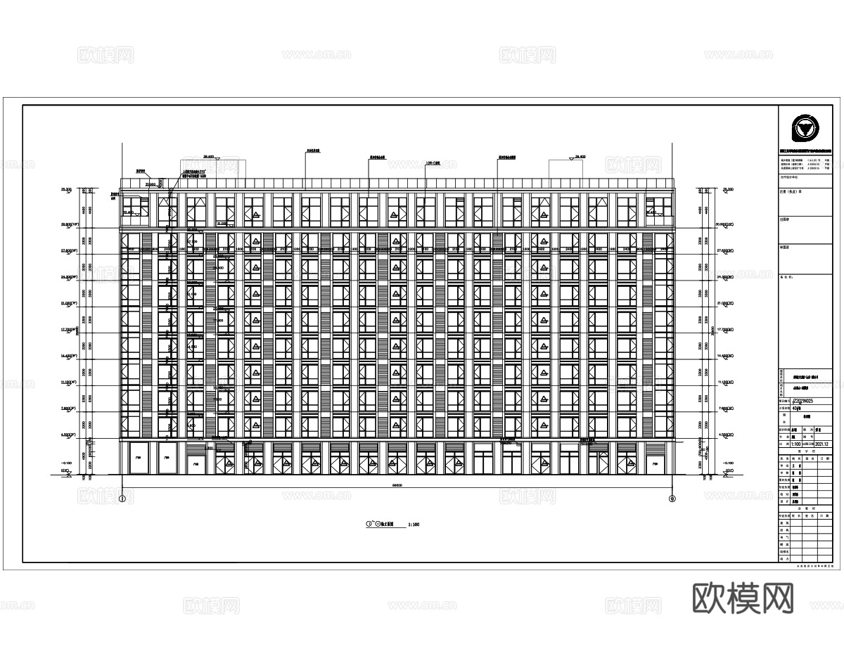 商业综合体加步行街建筑施工图cad施工图