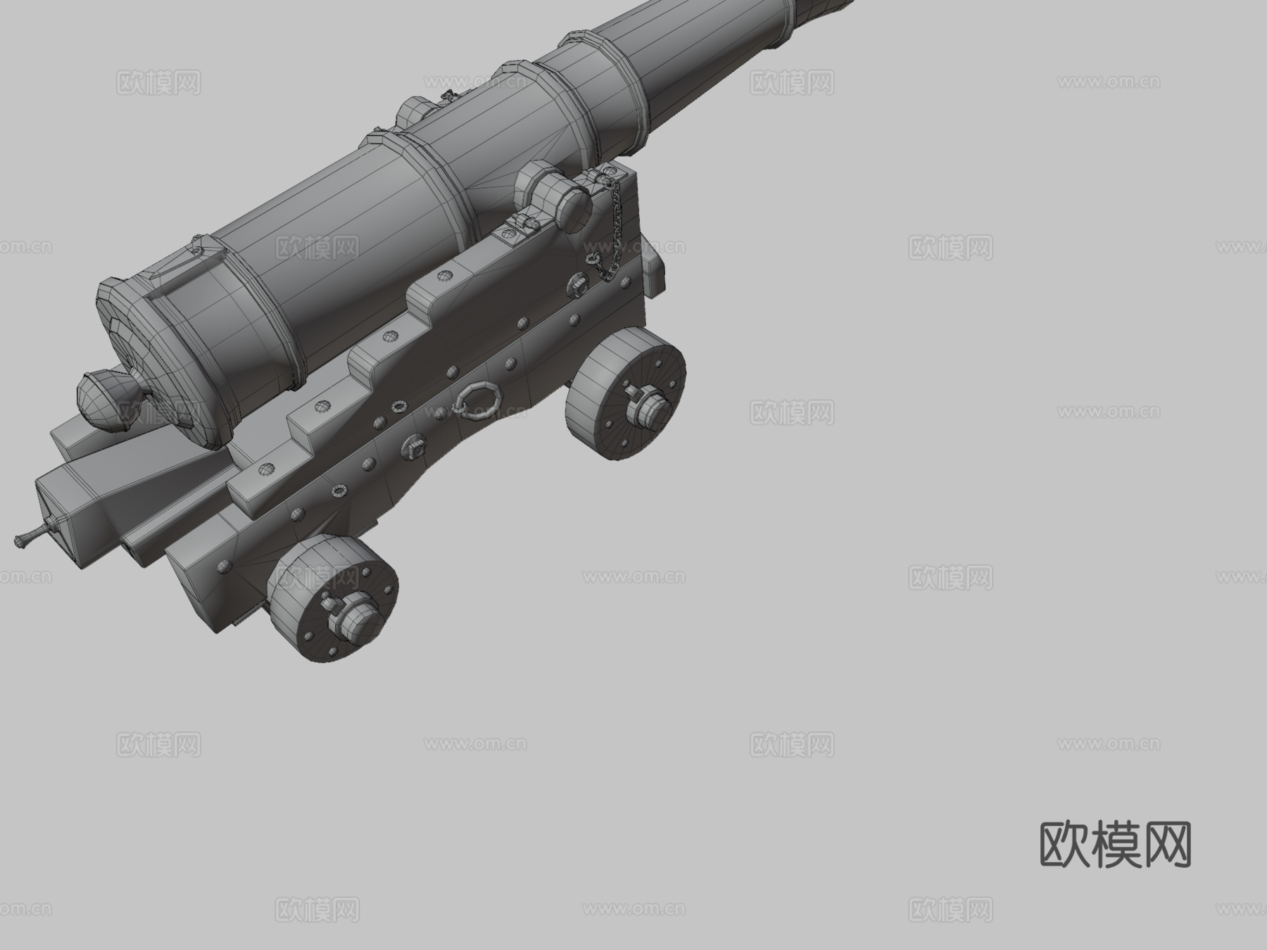 暗黑磅级舰炮3d模型下载（渲染图3）