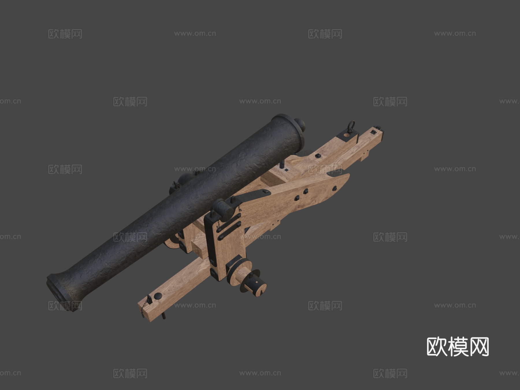 联邦要塞炮台炮3d模型下载（渲染图6）