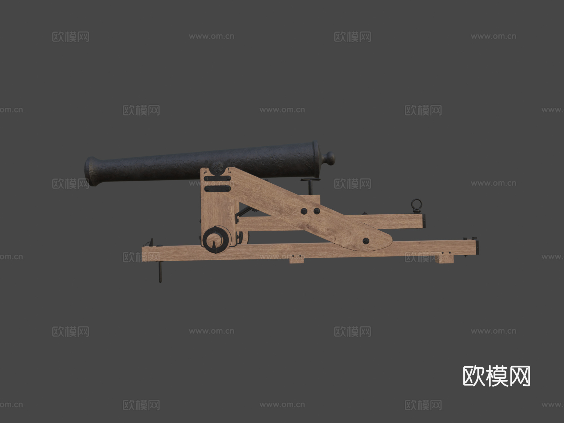 联邦要塞炮台炮3d模型下载（渲染图5）