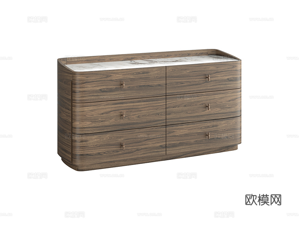 Fratelli Barri 六斗柜3d模型下载（渲染图2）