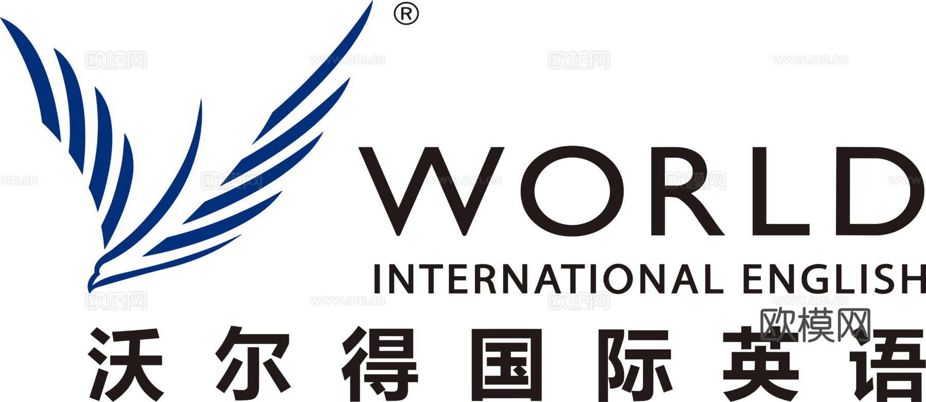 沃尔得国际英语，培训机构logo。商标logo44