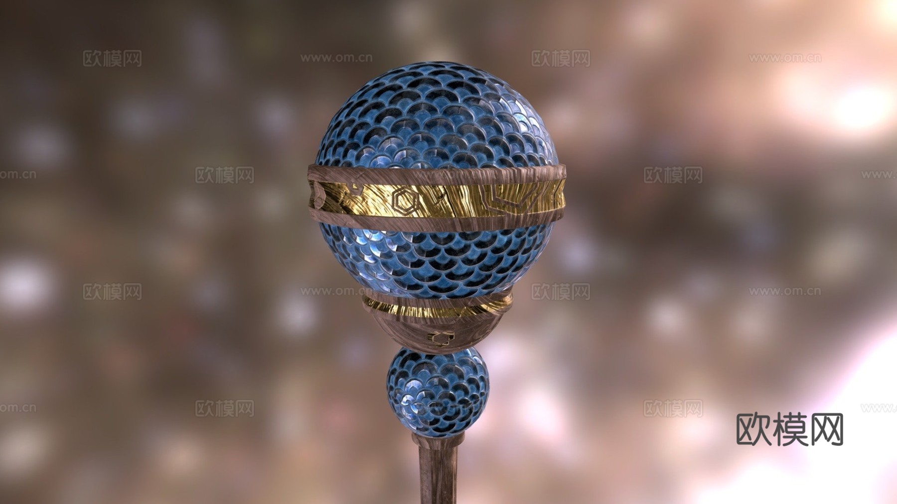 法师法杖3d模型下载（渲染图1）