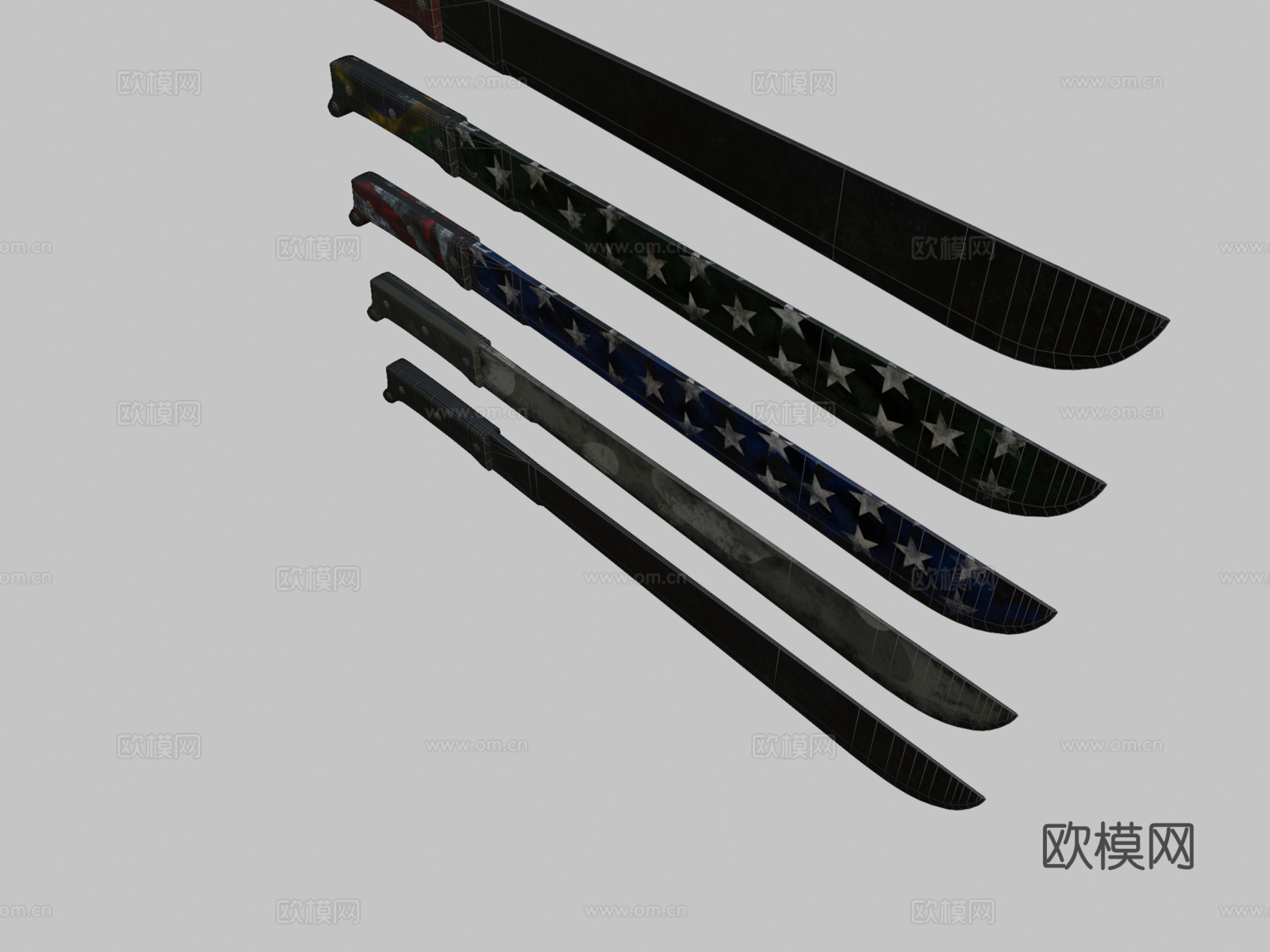 砍刀3d模型下载（渲染图2）